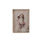 Wood Framed Glass Wall Decor w/Swan in Bow , Distressed Finish
