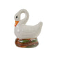 Hand-Painted Stoneware Vintage Reproduction Swan