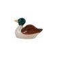 Stoneware Floating Mallard, Brown, Cream Color & Green