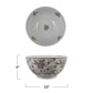 Hand-Painted Stoneware Bowl w/Floral Pattern (Each Will Vary)