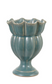 Stoneware Scalloped Footed Vase (2 Colors) (Each Will Vary)