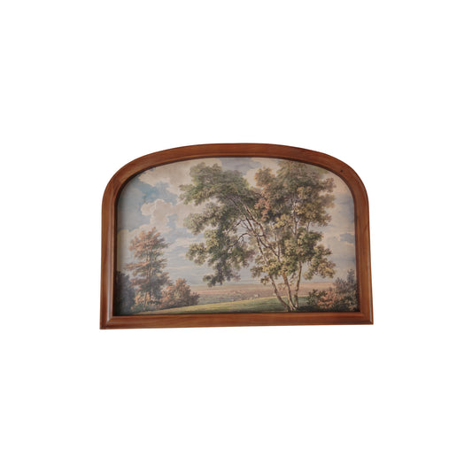 Wood Arched Framed Wall Decor w/Landscape