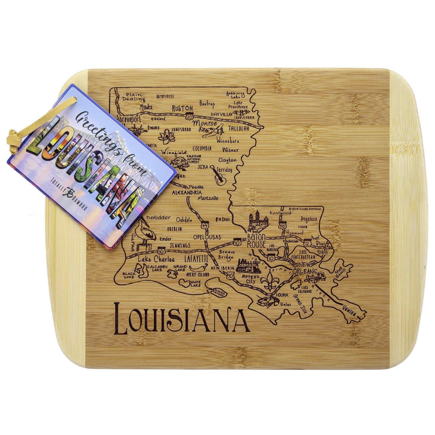 A Slice of Life Louisiana Cutting & Charcuterie Board