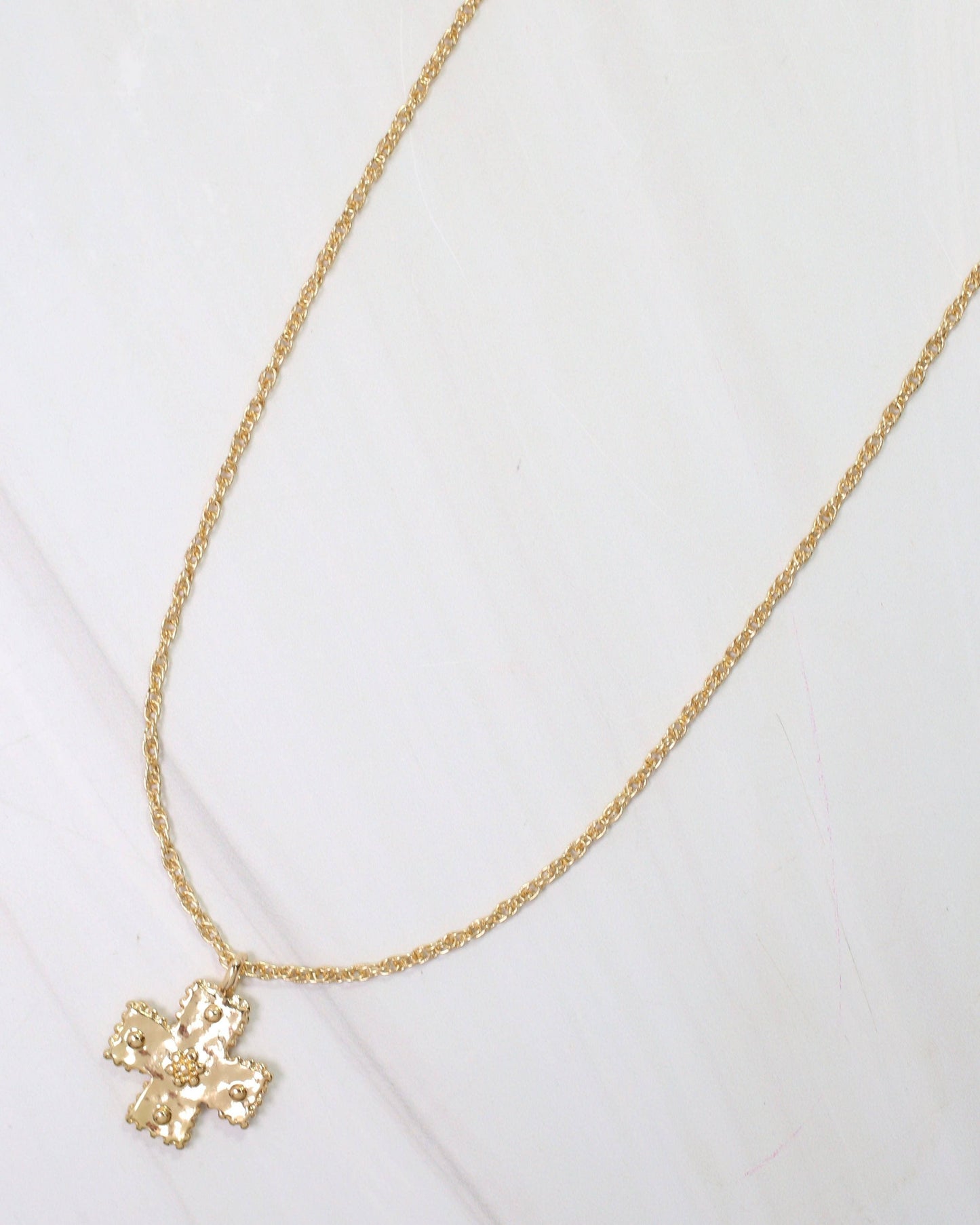 Rexburg Cross Necklace Gold: Default