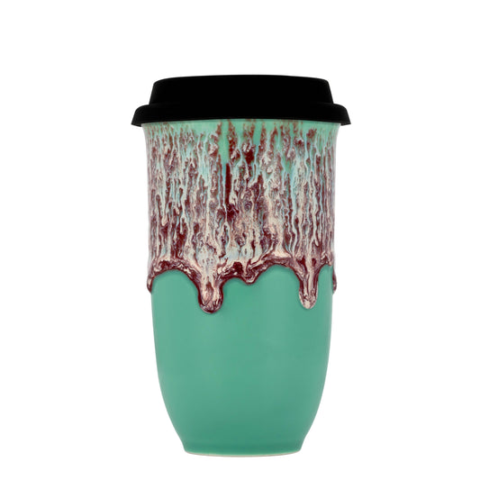 Nebula Ceramic Travel Mug – 16oz with Lid & Sleeve