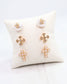 Minnie Lou Cross Earring Set Worn Gold: Default