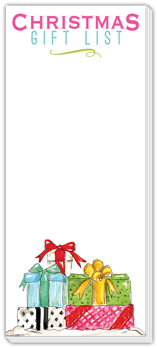 Skinny Christmas Gift List Vintage Christmas Notepad