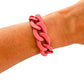 All Chunky Acrylic Chain Link Bracelet: Matte Mauve