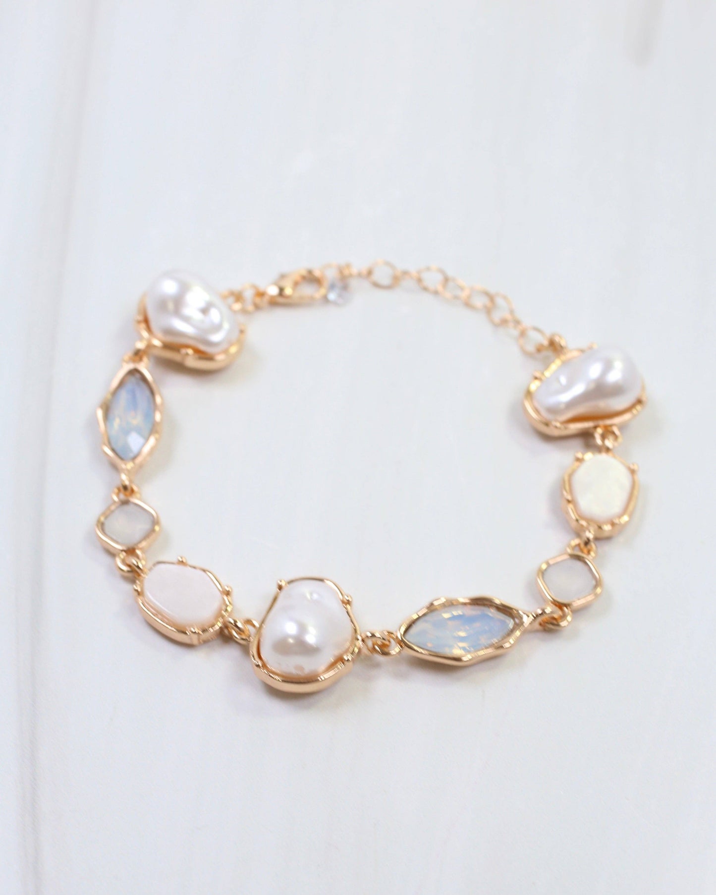 Aleia Pearl and Stone Bracelet Opal