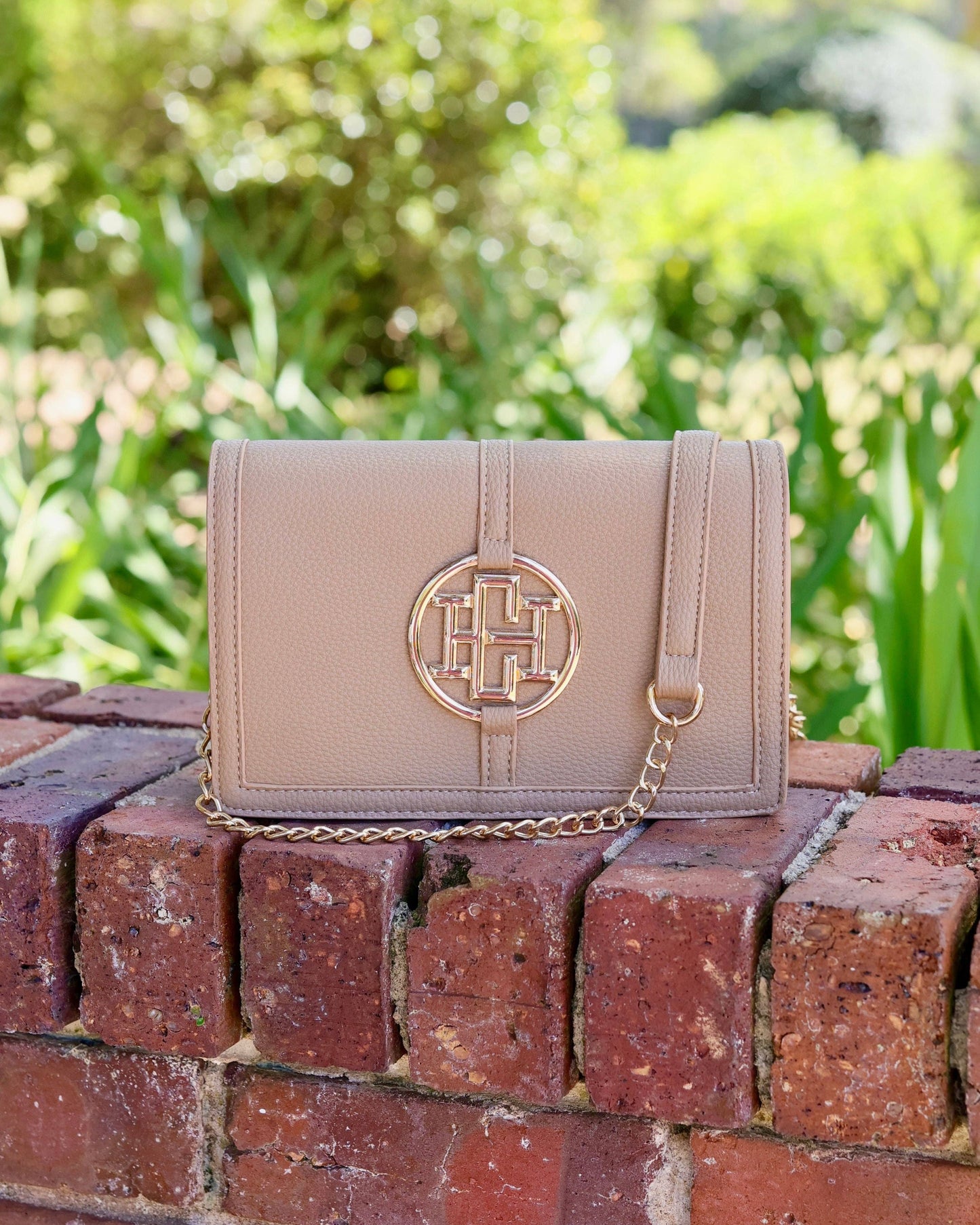 Cecilia Circle Logo Handbag Taupe:
