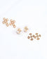 Minnie Lou Cross Earring Set Worn Gold: Default