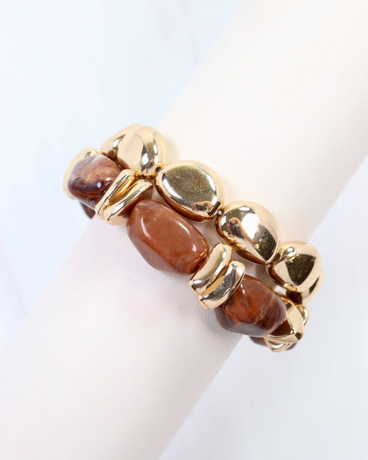 Arcadia Stone Bracelet Brown: Default