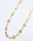 Danvers 16" Hammered Circle Necklace Gold