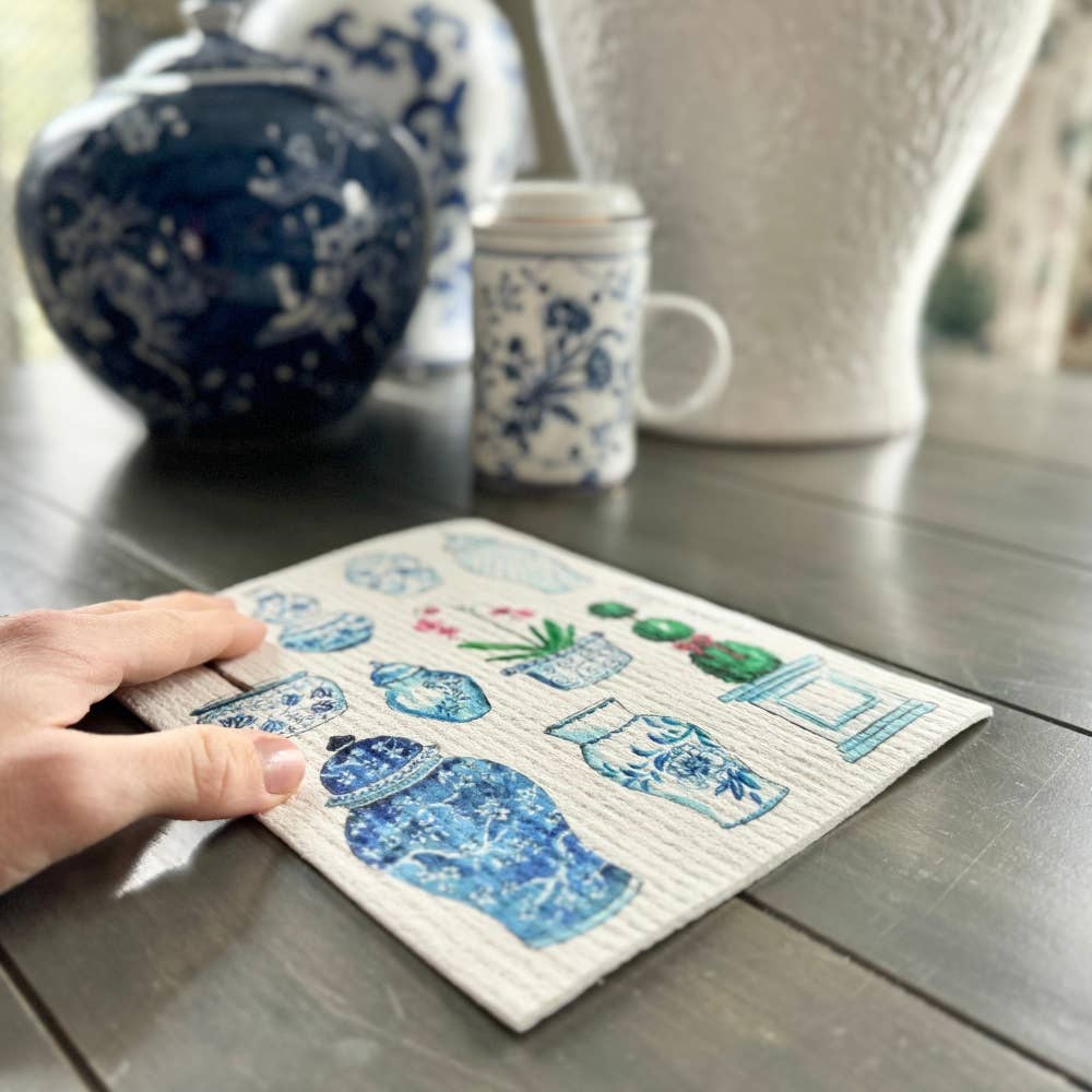 Chinoiserie Mix Swedish Dishcloth