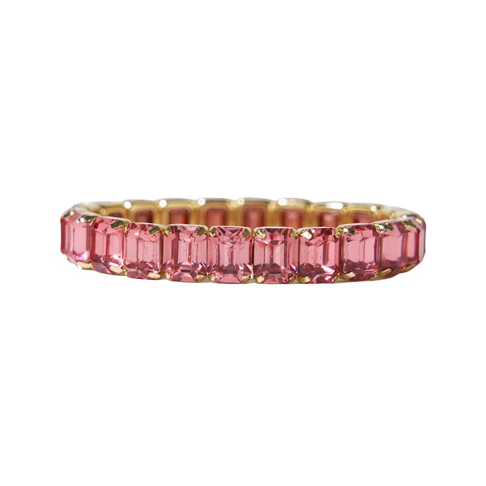 Etta Small Rectangle Stone Stretch Bracelet