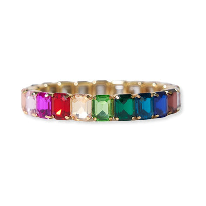 Etta Small Rectangle Stone Stretch Bracelet