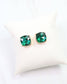 Julien Stone Stud Earring Green: Default