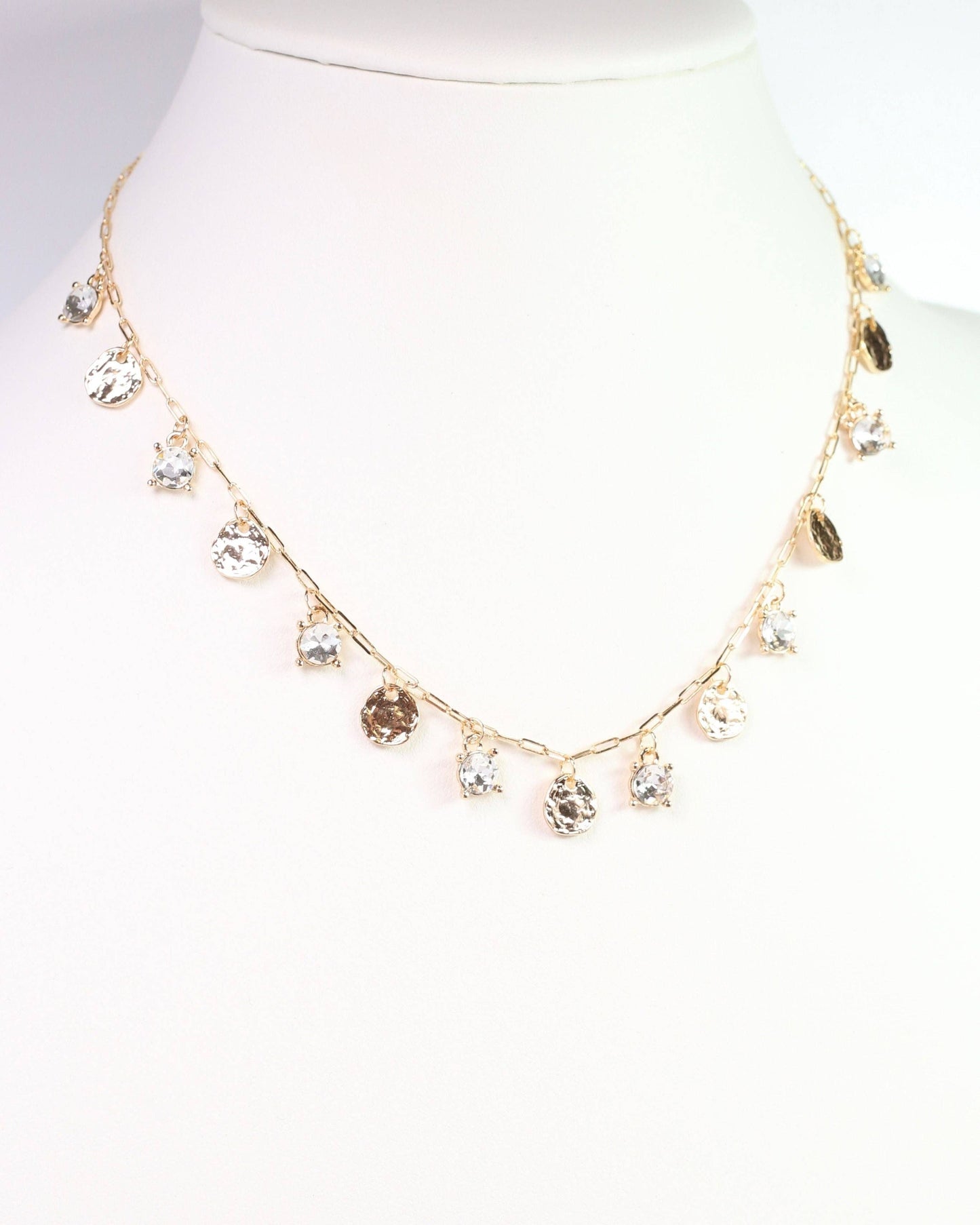 Evelyn CZ Necklace Gold