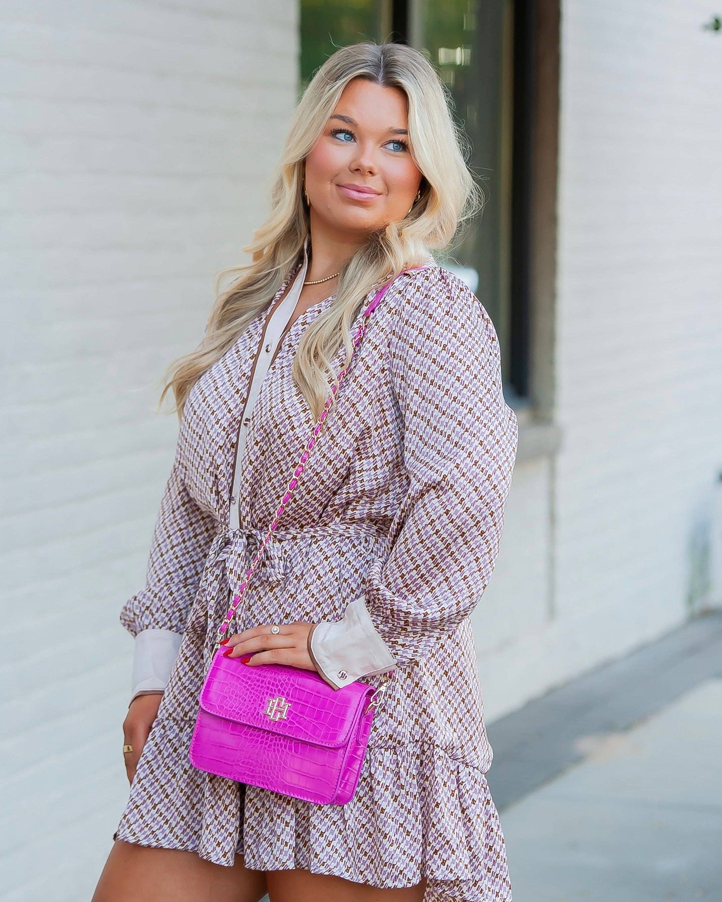 Evelyn Crossbody Hot Pink EC: