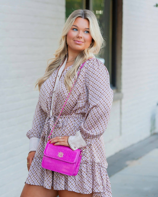Evelyn Crossbody Hot Pink EC: