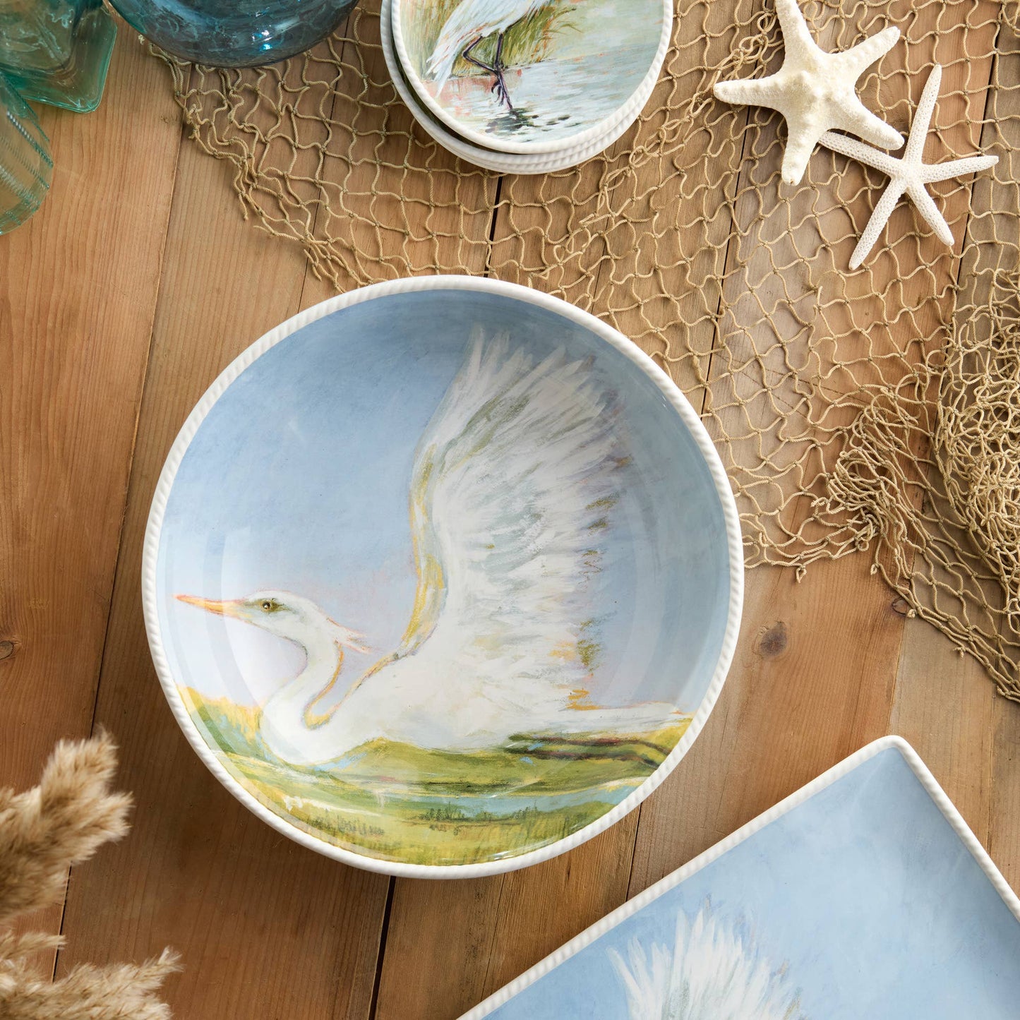 Coastal Birds Serving Bowl 13" x 3"