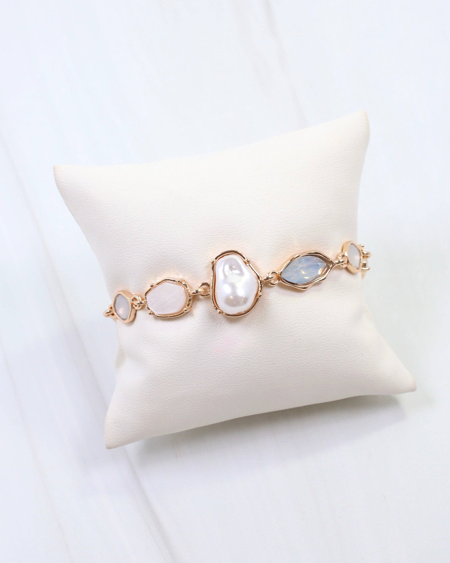 Aleia Pearl and Stone Bracelet Opal