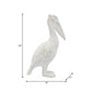 Decorative Figurine - White Ceramic Standing Pelican, 14 in.