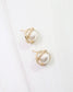Pendleton Pearl and Crystal Stud Gold