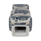 Decorative Jar - Blue Ceramic Chinoiserie Temple, 15 in.