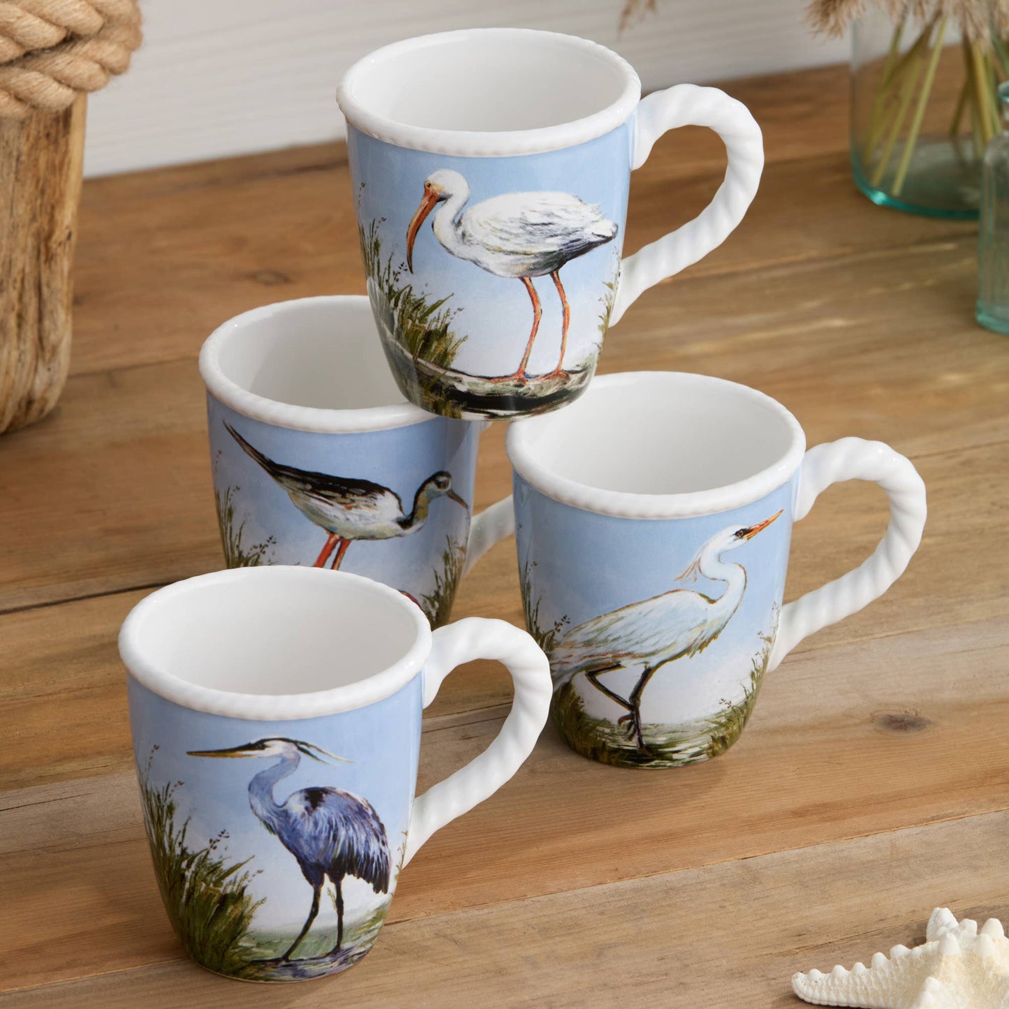 Coastal Birds Mug 14 oz. 4 asst.