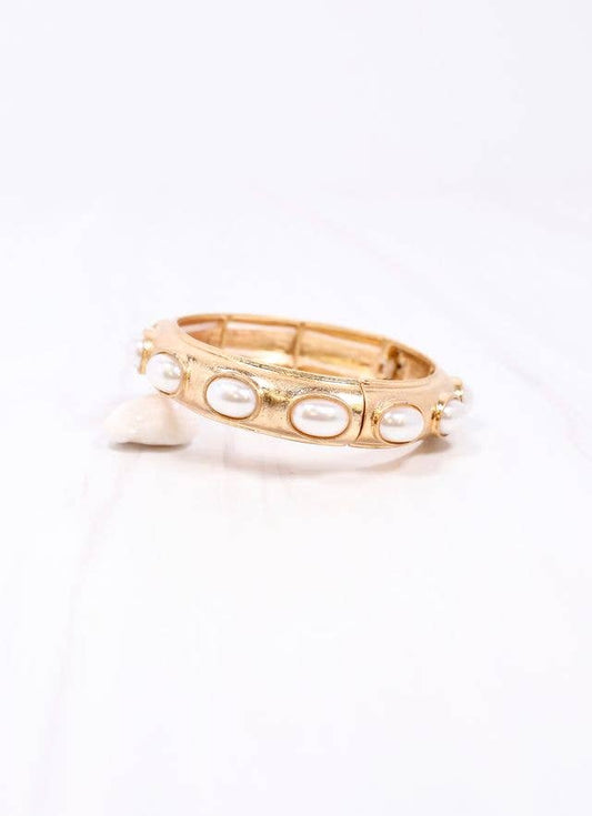 Harriette Pearl Bracelet Gold