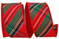 Plaid Dupioni Classic Diagonal, Red, 2-1/2 In, 5 Yards