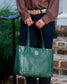 Sophie Studded Tote Hunter Green EC: