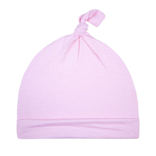 Pink Top Knot Hat