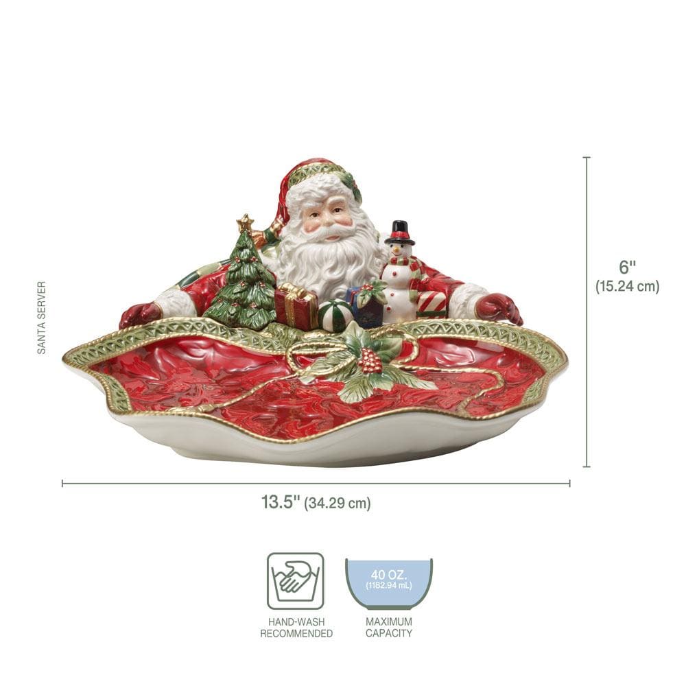 Holiday Home Santa Serving Bowl