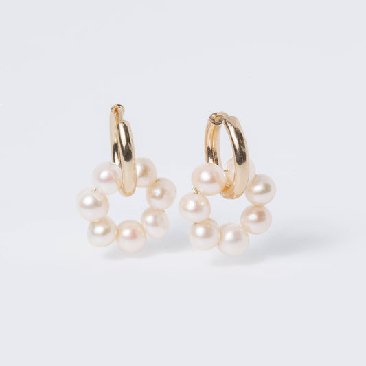 Circle of Pearl Earrings