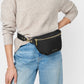 Nylon-Luxe Belt Bag in Black