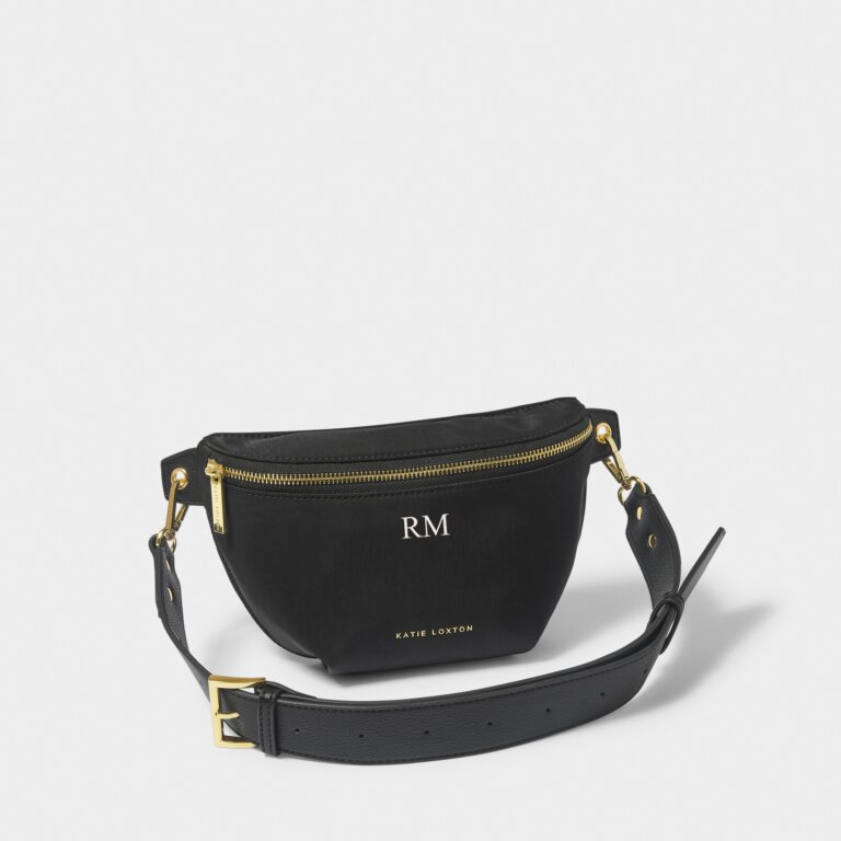 Nylon-Luxe Belt Bag in Black