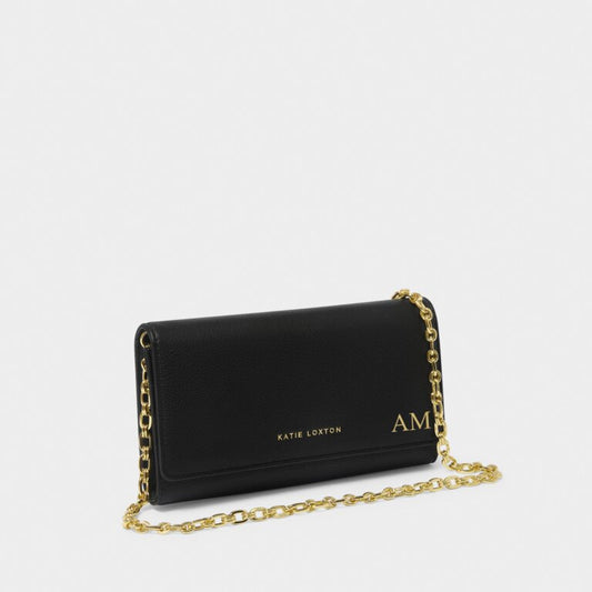 Ruby Chain Crossbody Purse in Black