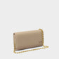 Rubi Chain Crossbody Purse in Light Taupe