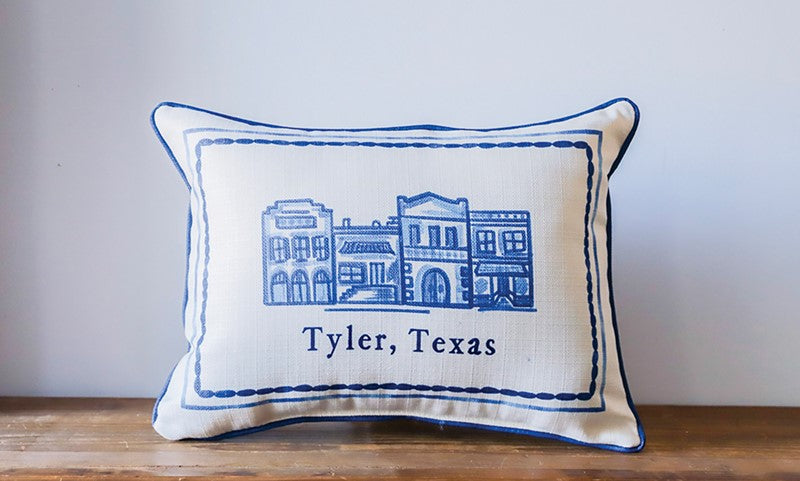 Delft Mainstreet Hometown Pillow + Accent Piping