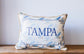 Painted Heron Pattern Hometown Pillow - Louisiana - Sand Piping
