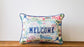 Colorful Chinoiserie Welcome Pillow - Bluejay Piping