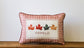 Gingham Fall Leaves Hometown Pillow - Louisiana - Paprika Piping