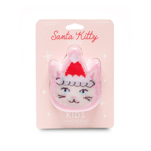 Kids Santa Kitty 3D Socks