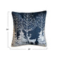 Cotton Velvet Printed Foil Pillow w/Winter Scene & Piping