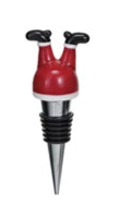 Zinc Alloy Wine Stopper w/ Hand-Painted Glass Holiday Icon, 8 Styles