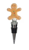 Zinc Alloy Wine Stopper w/ Hand-Painted Glass Holiday Icon, 8 Styles