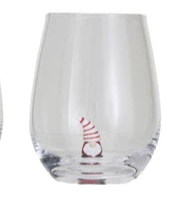 Stemless Wine Glass w/Holiday Figure Inside (8 Styles)