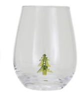 Stemless Wine Glass w/Holiday Figure Inside (8 Styles)